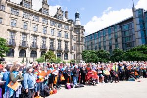 The massed sing
