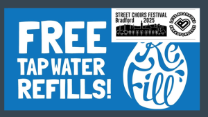 Free tap water refills logo.