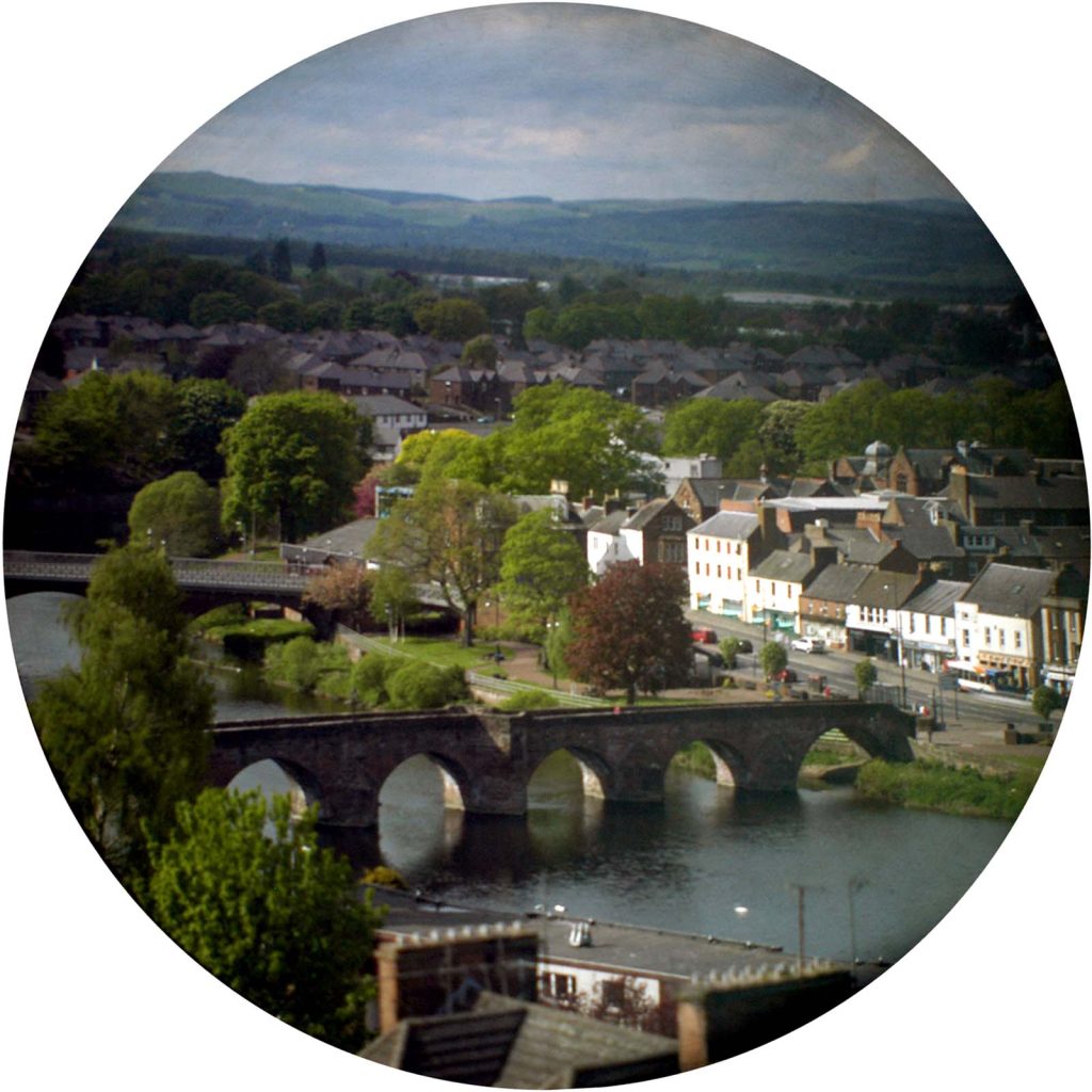 An image of Dumfries from the camera obscura