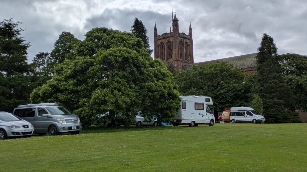 The campsite on the Crichton Estate